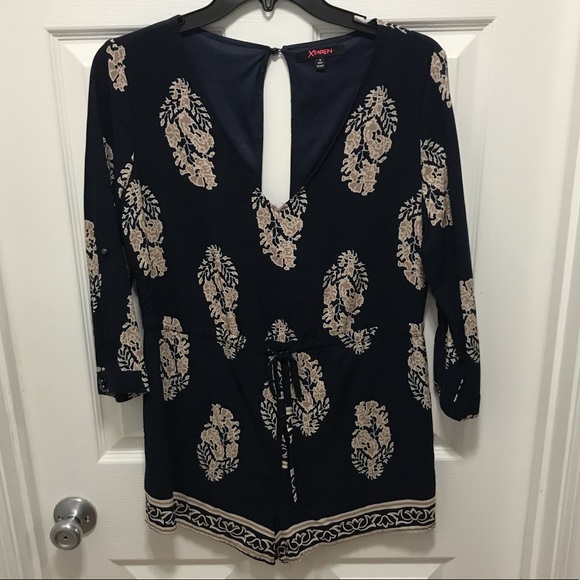 😍Xtaren | Navy Floral Romper - Picture 12 of 12